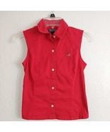 Polo Jeans Co Ralph Lauren Womens XS Sleeveless Shirt Button-Front Solid... - $47.51