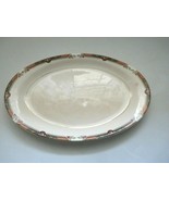 HOMER LAUGHLIN OVAL DISH SERVING PLATTER WITH FLOWER ROSE TRIM J 36 N 8 - €9,35 EUR