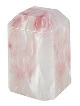 Small/Keepsake 36 Cubic Inch Pink Square Cultured Onyx Cremation Urn Ashes - £136.81 GBP