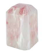 Small/Keepsake 36 Cubic Inch Pink Square Cultured Onyx Cremation Urn Ashes - £136.42 GBP