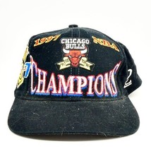 Vintage 1997 Chicago Bulls NBA Champions Snapback Hat Logo Athletics One... - $726.21 MXN