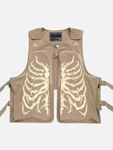 Skeleton Print Padded Cargo Vest - €29,77 EUR