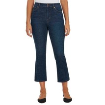 Chaps Ladies&#39; Mid Rise Crop Kick Jeans, DARK BLUE, 4/27 - £7.90 GBP