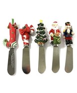 Christmas Spreader Knife Set of 5 – Santa, Nutcracker, Tree, Stocking, C... - $27.09 CAD