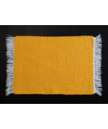 Set of 4 new Yellow Gold Woven Fringed Rectangular Placemats - $28.98