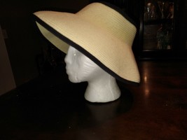 Sun N Sand Headwear Tan And Black Floppy Hat/Visor Adjustable Band One Size - £15.49 GBP