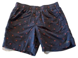 The North Face Mens Large Navy Blue All Over Axe Print Swim Trunks Flashdry - £7.80 GBP