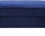 Velvet Upholstered Ottoman With Metal Legs In Blue - $660.99