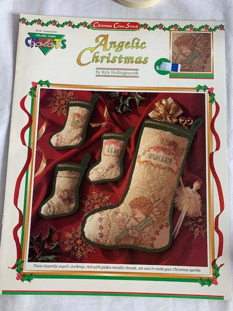 Color Charts Angelic Christmas counted cross stitch book - $6.00
