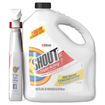 Shout Triple-Acting Laundry Stain Remover (128 Fl. Oz. Refill + 22 Fl. O... - £10.34 GBP