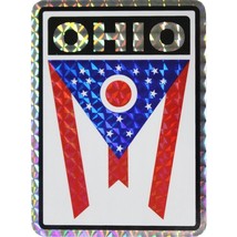 K&#39;s Novelties Wholesale Lot 6 State of Ohio Flag Reflective Decal Bumper Sticker - £7.09 GBP