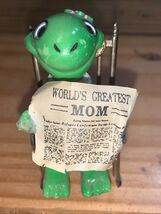 Vintage Enesco Turtle In Rocking Chair Worlds Greatest mom Reading News ... - $14.84