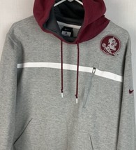 Nike Hoodie Florida State Seminoles Sweatshirt NCAA Gray Swoosh Men’s XL - £31.59 GBP
