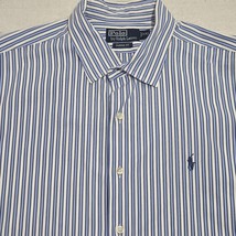 Mens Ralph Lauren Polo Classic Fit Blue White Striped Button Down Shirt ... - $29.22 CAD