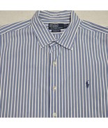 Mens Ralph Lauren Polo Classic Fit Blue White Striped Button Down Shirt ... - $29.11 CAD