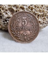 1951 Uruguay 5 Centesimos Bronze Coin Sun of May Vintage World Currency ... - $19.00 CAD