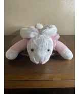 DanDee Plush Easter Bunny Rabbit Pink &amp; White W/ Bow Super Cute And Soft - €8,91 EUR