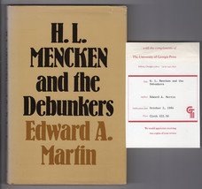 H.L Mencken &amp; The Debunkers First Ed. Hardcover Dj Literary Study Progressive - £14.15 GBP