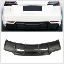 Real Carbon Fiber Rear Lower Lip Bumper Diffuser Tesla Model 3 Sedan 201... - $530.00