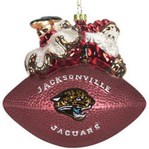 Jacksonville Jaguars Ornament 5 1/2 Inch Peggy Abrams Glass Football CO - $36.99