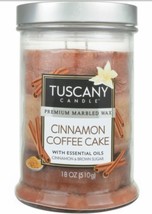 Tuscany Jar  Candle, Premium Marbleized Wax, Cinnamon Coffee Cake, 18 Oz. - $19.95