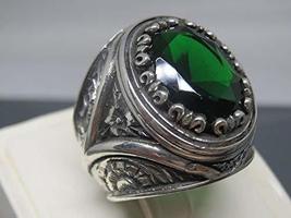 Arenaworld 925 Sterling Silver 12 Carat Emerald Antique Handmade Valenti... - £115.19 GBP