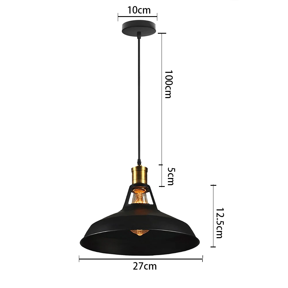 1/2 Pcs Vintage Pendant Lights Industrial Lamp E27  Restaurant Kitchen Hanging L - £168.94 GBP