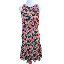 J Crew Mercantile Dress Women 2 Multicolor Floral Draped Waist A-Line Sleeveless - £19.96 GBP