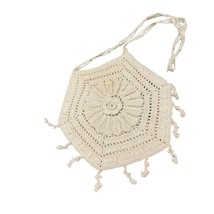 Vintage Macrame Hexagon Hippie Lace Purse / Sholder bag / Cross body - £23.19 GBP
