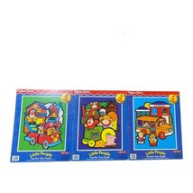 3 Vintage 1997 Fisher Price Little People Pop Out Frame Tray 6 Piece Puzzles HTF - £11.79 GBP