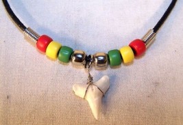 New Reggae Shark Tooth Necklace Hippie Sharks Jewelry Novelty Mens Ladies Unisex - £5.39 GBP