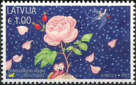 Latvia 2021. The fairy tale &quot;The Ghost of the Rose&quot; (MNH OG) Stamp - £2.37 GBP