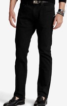 POLO Ralph Lauren VARICK SLIM STRAIGHT 36 Black Jeans Stretch Mens 36x32... - $60.29