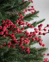SUGARED BERRY PICKS SET OF 12 CHRISTMAS TREE DECORATION HANDCRAFTED - $311.84