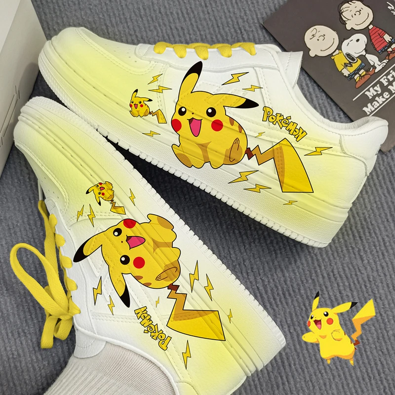 Kawaii Pokemon Shoes Anime Figure Pikachu Women Shoes Outdoor Sneakers 2023 New - £50.61 GBP+
