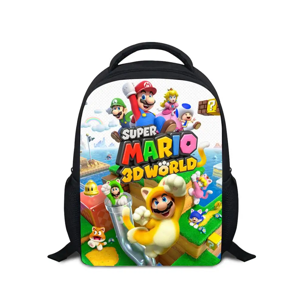 12 Inch  Mario  School Bag  Bag Bookbag Girls Boys  Printing Backpack for 3-5 ye - £86.75 GBP