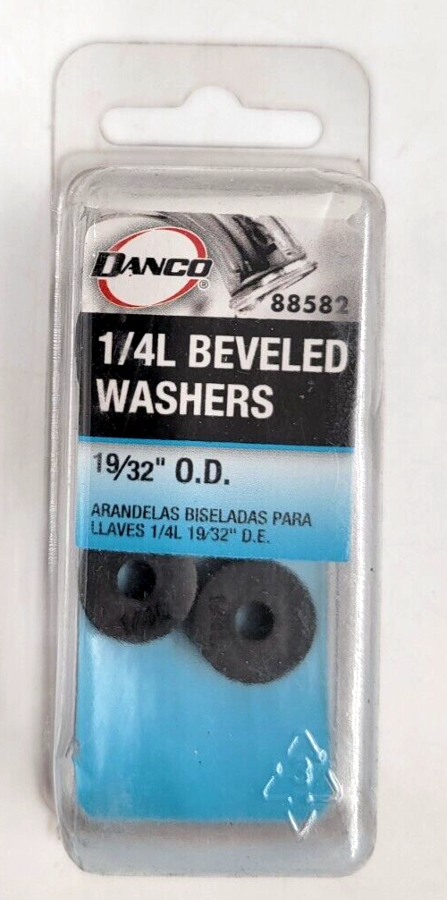 Danco 10-Pack 19/32 Rubber Washer Universal 1/L Beveled Washers Faucet 88582 - £5.53 GBP