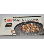 Vtg 1989 Weber Shish Kabob 6 Piece Set Rack Charcoal &amp; Propane Grill Veg... - €16,36 EUR