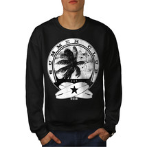 Wellcoda Summer Surf Waves USA Mens Sweatshirt, Palm Casual Pullover Jumper - £23.74 GBP+