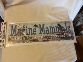 Marine Mammals Mini Bulletin Board Making A Splash with Flippers &amp; Fur Stickers - £8.04 GBP