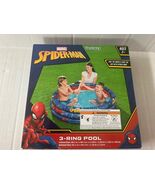 Marvel Spiderman Pool Ages 2+ 48” X 48” Bestway New In Box 3-ring Pool T... - $17.86