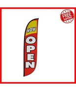 Durable 12ft Polyester Outdoor Feather Flag - Customizable Grand Opening... - $33.65