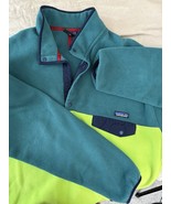 Men’s Patagonia Synchilla Snap-T Pullover 2016 Green Color block XXL - $1,401.11 MXN
