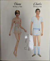 The Princess Diana Paper Doll Book of Fashion by Harlowe New &amp; Uncut 1982 - £7.53 GBP