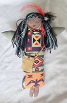 VTG Southwest Native Cloth Doll Earth Angel Woman Artist Signed Handmade - $392.85 MXN