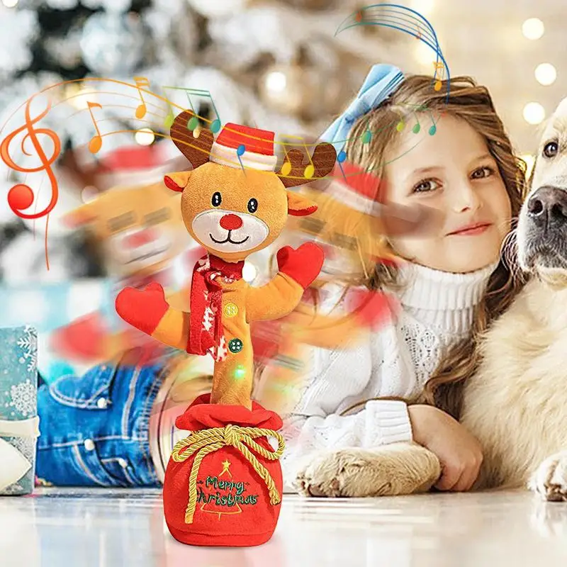 Swinging Santa Plush Dancing Reindeer Plush for Christmas Creative Plush Toys - £11.05 GBP+