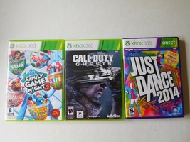 Game Video Xbox 360 Lot 3 Books Cases Game Night 3 --JUST Dance 2014-CALL Of Dut - £35.21 GBP