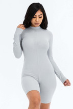 Women&#39;s Ribbed Knit Romper - $283.19 MXN