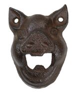 Pack Of 2 Rustic Western Farm Swine Porky Pig Head Wall Glass Bottle Cap... - $403.38 MXN