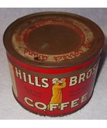 Hills Brothers Coffee 1 LB Red Can Brand Tin with Lid Key Wind Opening - £11.81 GBP